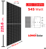 Longi LR5-72HPH 545 фотоволтаичен панел 0